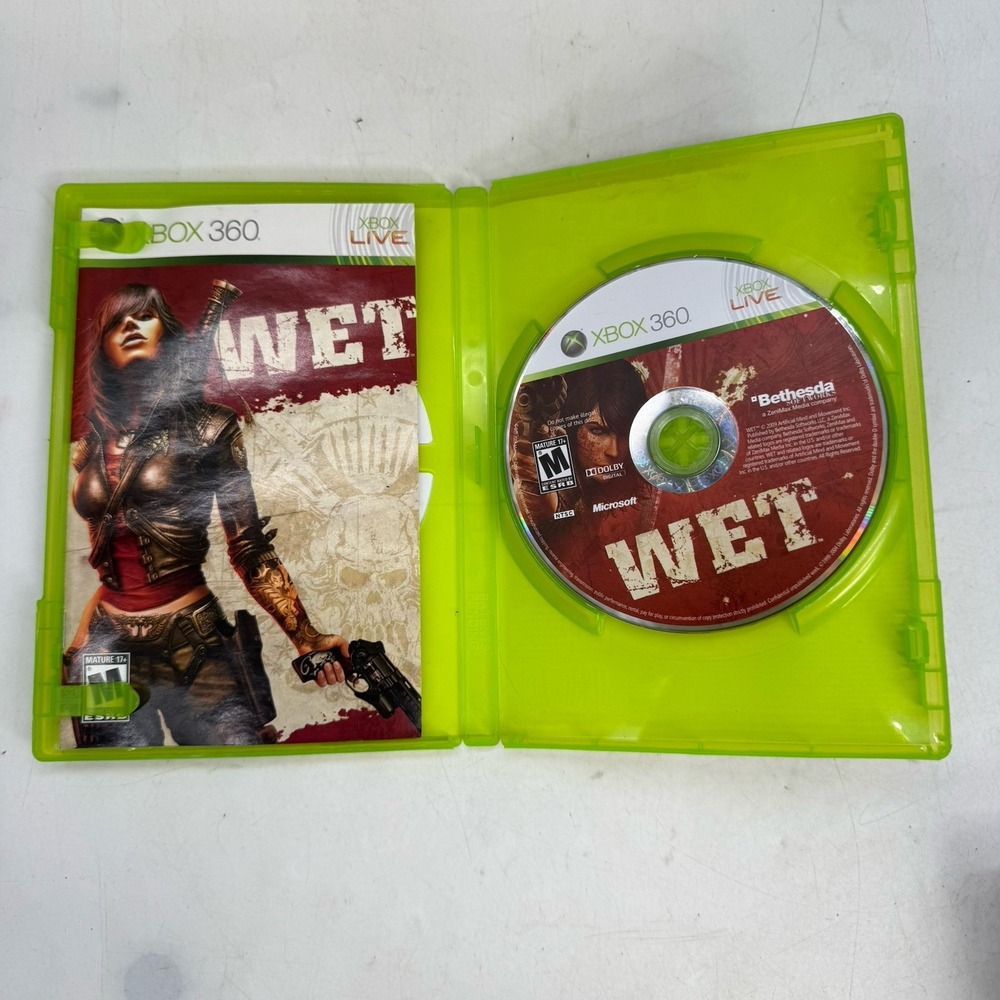 WET (Xbox 360, US Release, 2009) Game & Case - Tested Working